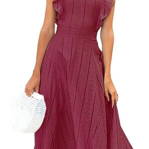 Women’s Wine Red Summer Dress - Size Large